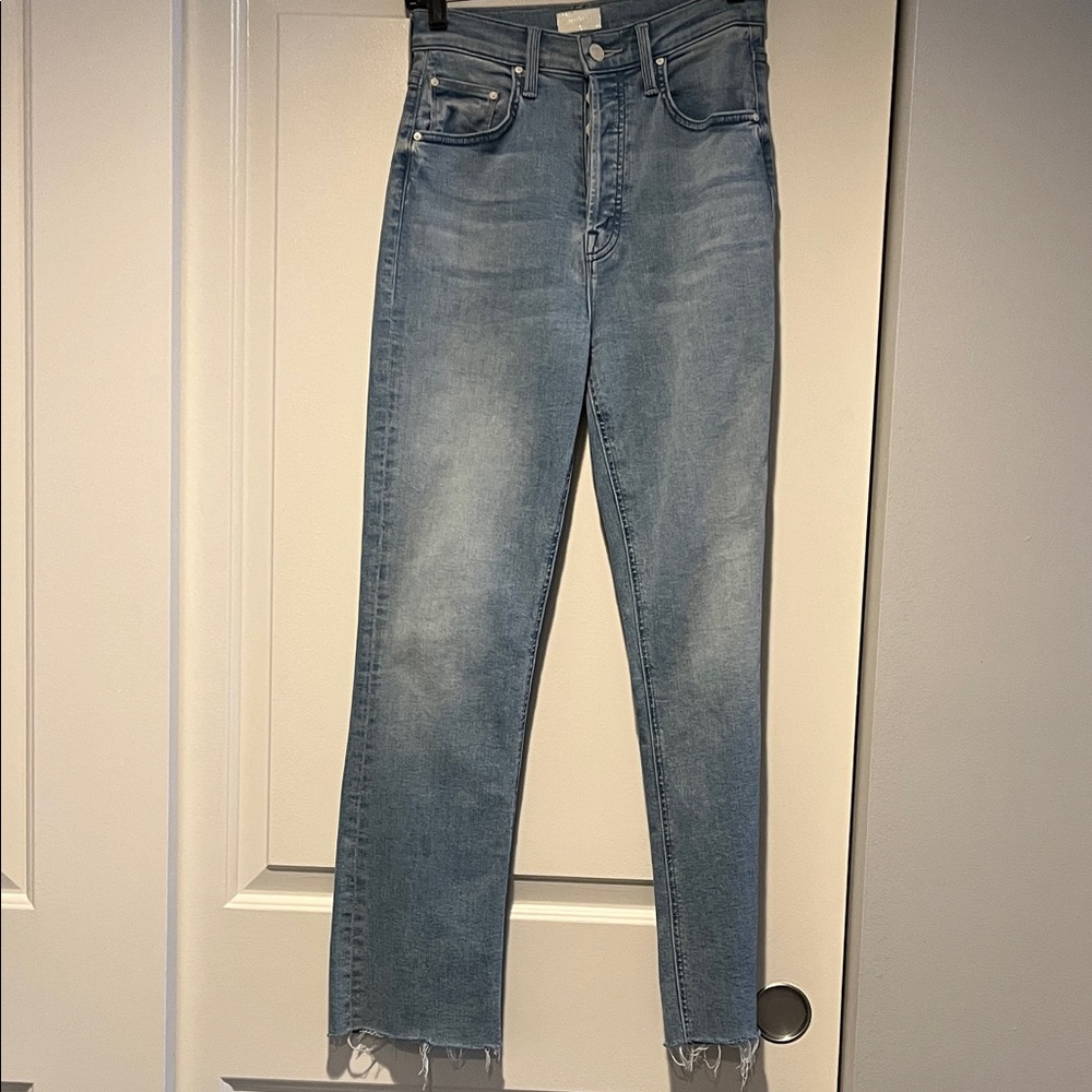 MOTHER. Light wash straight leg jeans. Size 24. Worn once